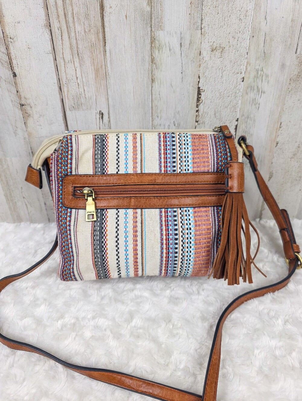 Jen & Co. Boho Sabrina Crossbody Bag Multicolored